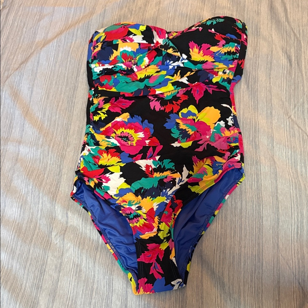 Anne Cole Floral One Piece Swimsuit - Multicolor